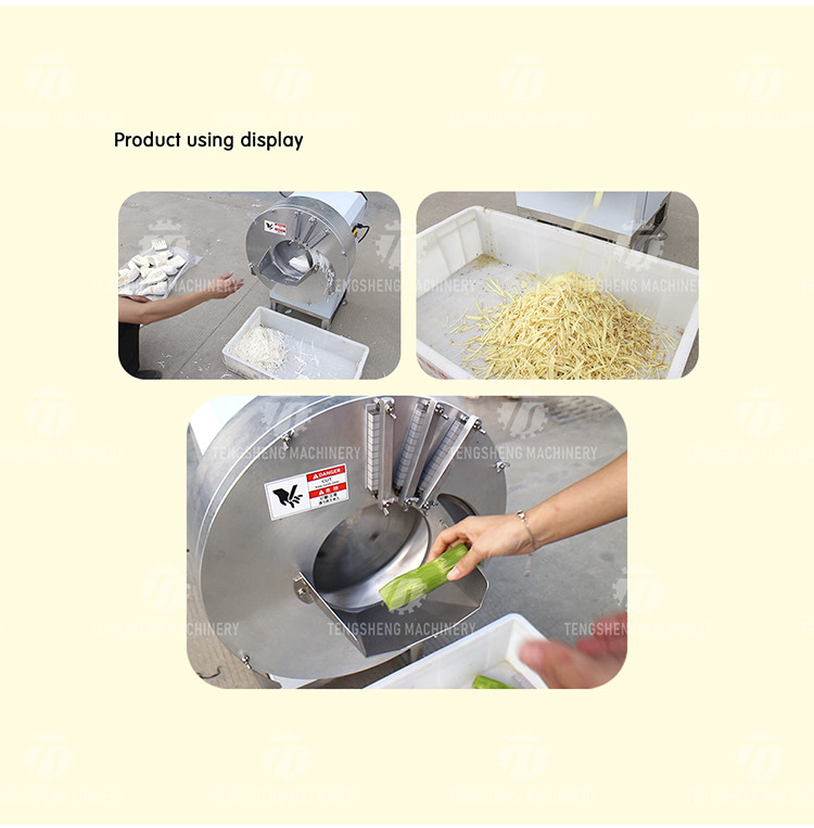 300KG/H Commercial Vegetable Cutter Ginger Potato Garlic Shredder