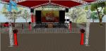 Tower Ceremony Curved Roof Trusses , Water Resistant Dj Light Stand Truss