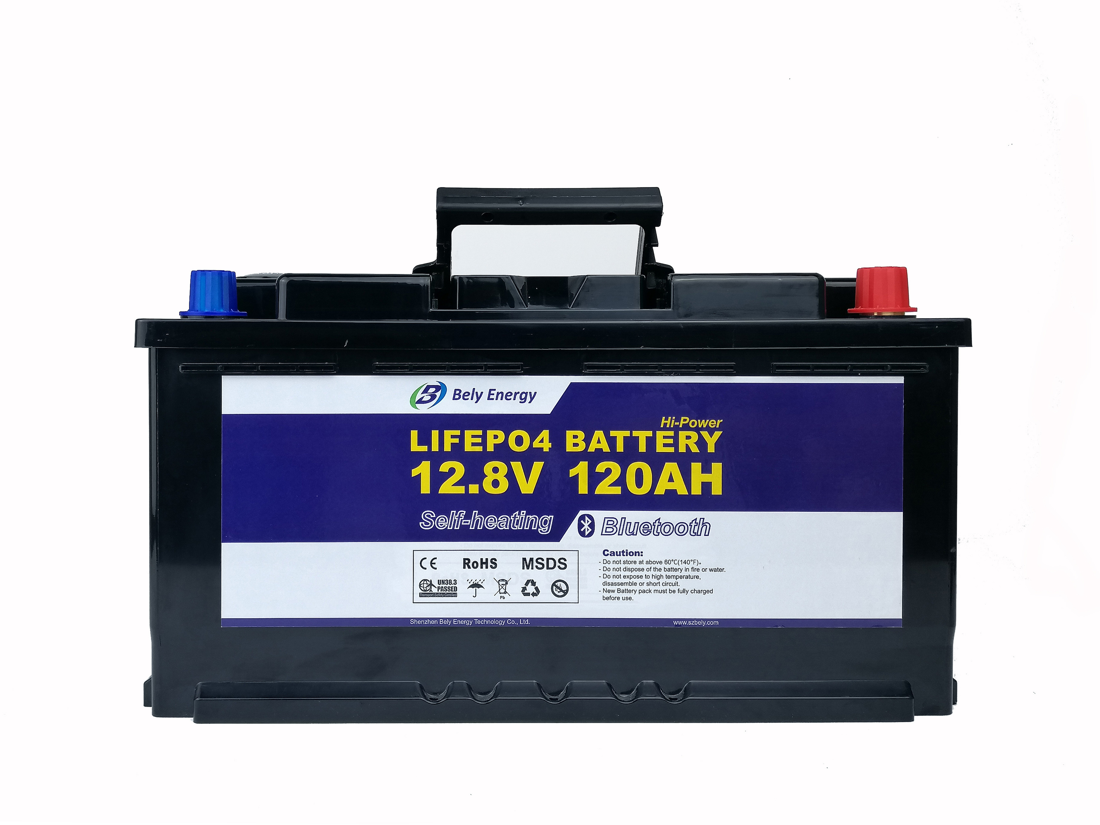 Electric Vehicles UPS 12.8V 120Ah Deep Cycle Lithium Battery Solar Self Heating