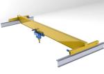 EOT single girder remote control overhead crane for sale