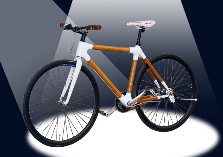 26" Fixed Gear Aluminum Bamboo Mountain Bike