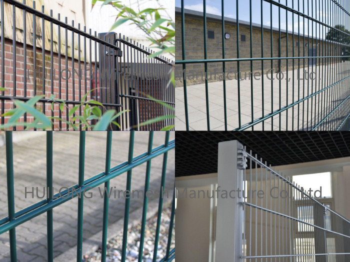 HUILONG Steel Welded Wire Fence Panels , 868 Twin Wire Mesh Fencing