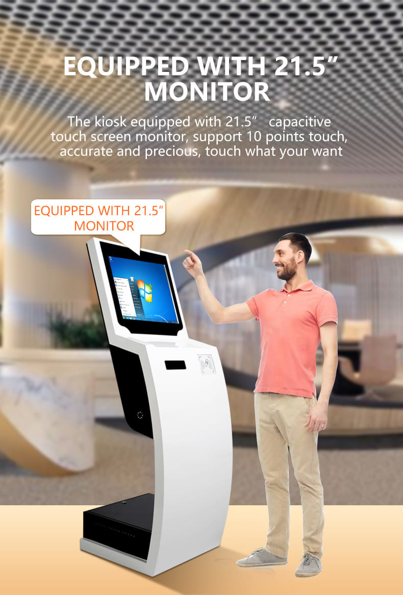 Self Service Queue And Call Terminal Hotel Directional Scan Machine Self Service Terminal