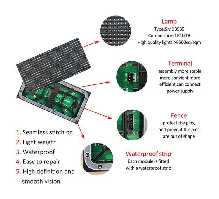 High Resolution Football Stadium P10 Outdoor Led Display Module