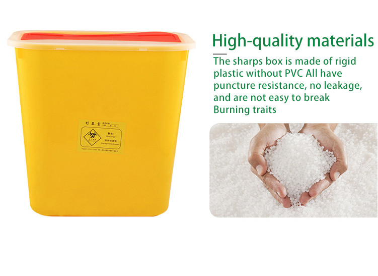 Medical Sharps Disposal Container Waterproof Round PVC Plastic Box Sharps