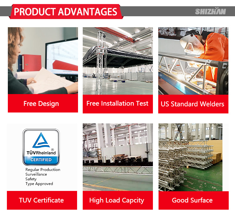 Aluminum Lighting Truss Tower Speech Space Frame Roofing Circular Roof Modular Shine Structure