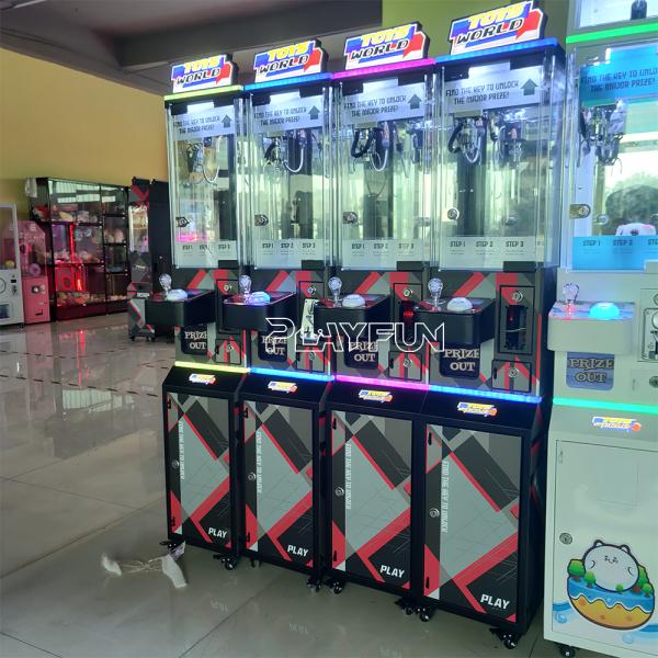 Playfun Black No Roof Toys World Coin Operated Mini Crane Claw Game Plush Doll Crane Claw Game Machine for Kids