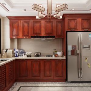 China China Factory Furniture Classic Solid Wood Kitchen Cabinets Customized wholesale