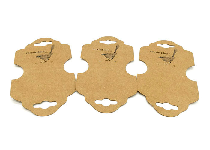 Folded Personalized Hang Tags , Custom Printed Swing Tags For Earring