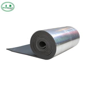China Black High Density 3MM Rubber Foam Insulation Roll Back Bonded Aluminum Foil wholesale