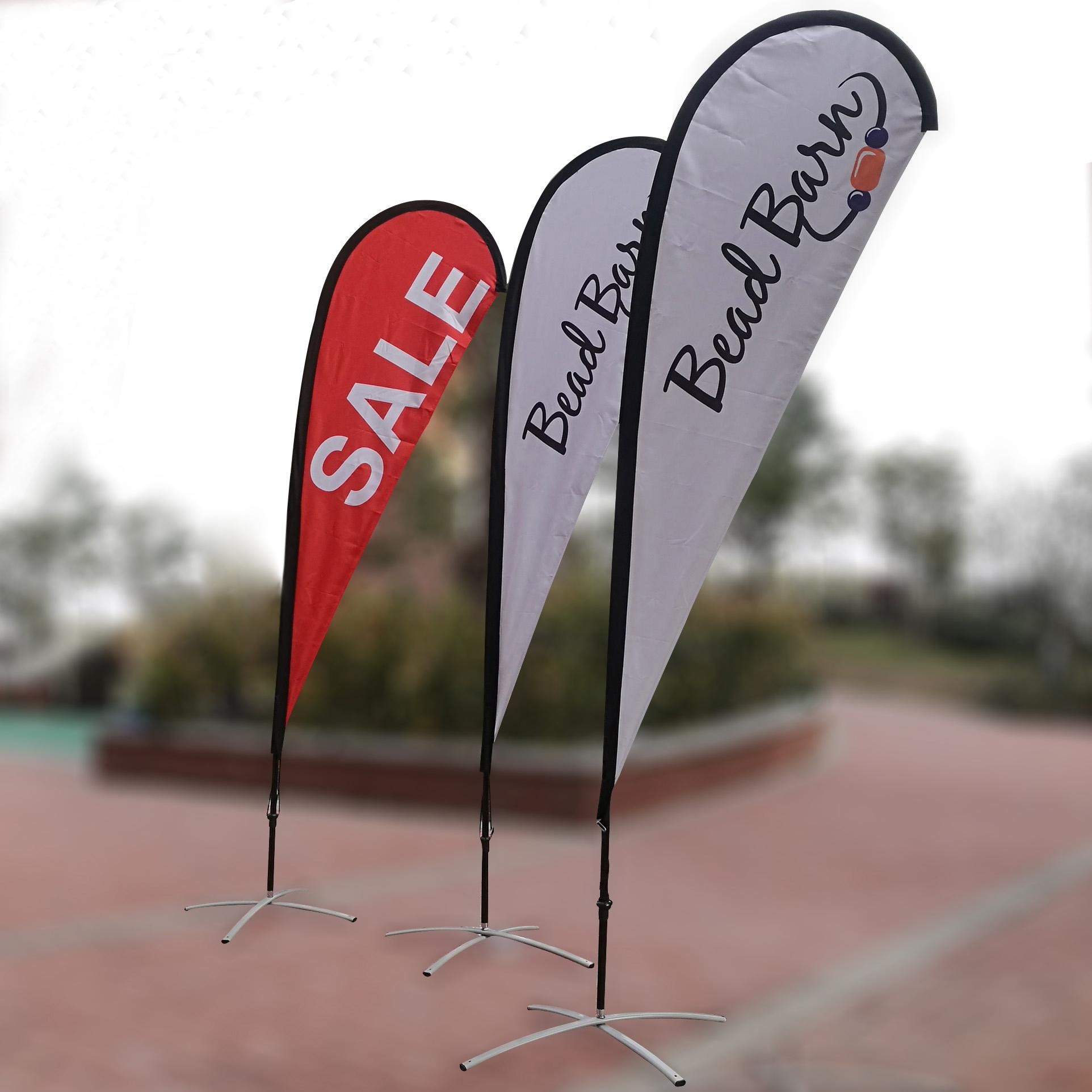 Advertising Wave Teardrop Beach Flag , 5.6m Custom Printed Teardrop Flags