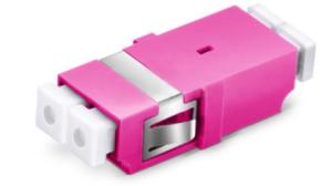 China 10G OM4 Duplex Multimode Fiber Coupler LC/UPC To LC/UPC Without Flange wholesale