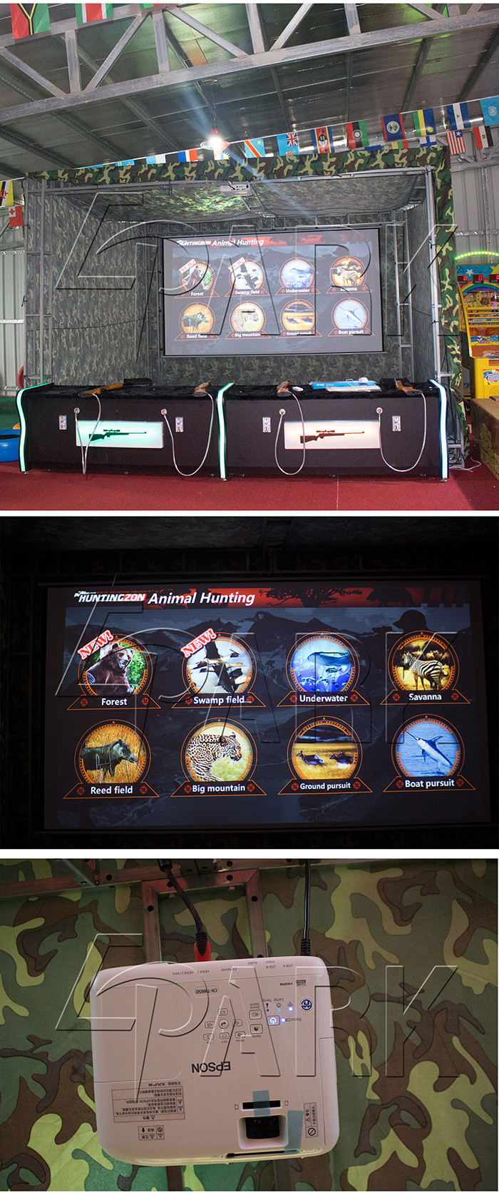 Indoor Virtual Reality Hunting Simulator / FEC Shooting Game Equipment