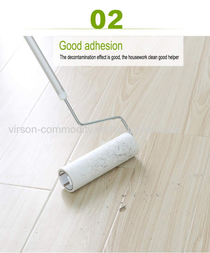 Paper Sheet Sticky Long Handle Lint Roller