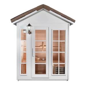 China Garden Traditional Steam Sauna Room , Canadian Hemlock Barrel Outdoor Sauna wholesale