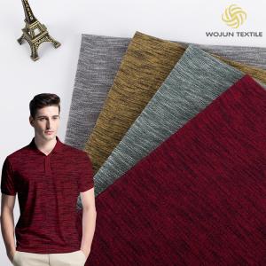China Rough 210gsm Polo Shirt Material , 32S Slub Cotton Fabric Double Face wholesale