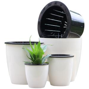 China OD12 13cm Height Round Wick Rope Self Watering Houseplant Pots wholesale