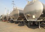 45500L Aluminum Tanker Trailer For Fuel / Gasoline / Acetic Acid Delivery