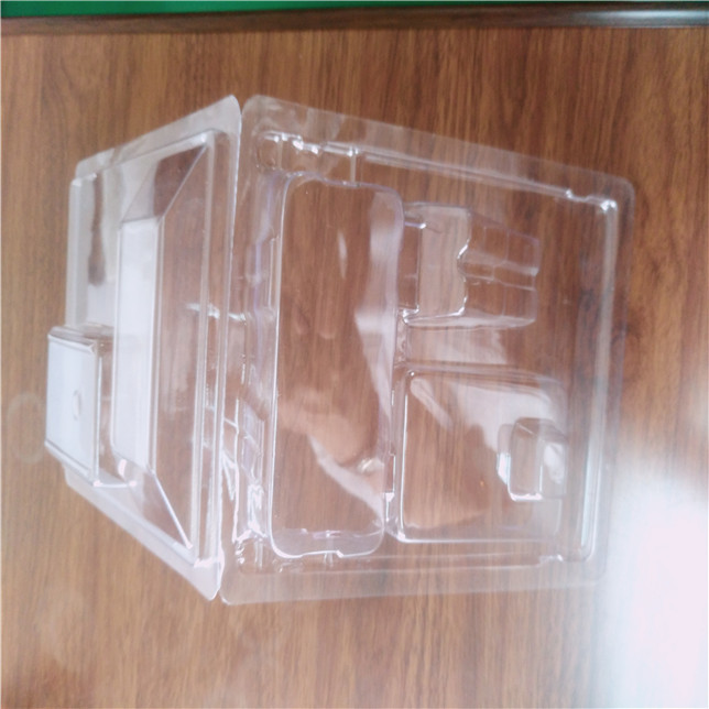 Customerized clear PET / PVC / APET / GAG / APEG blister clamshell packaging with hanging holes for 280ml baby's bottle