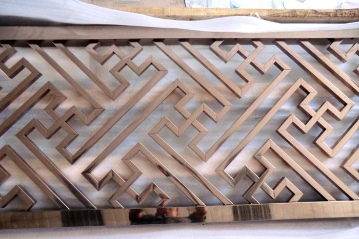 Mirror Rose Gold Stainless Steel Perforated Panels For Office/Room/Interior Decoration