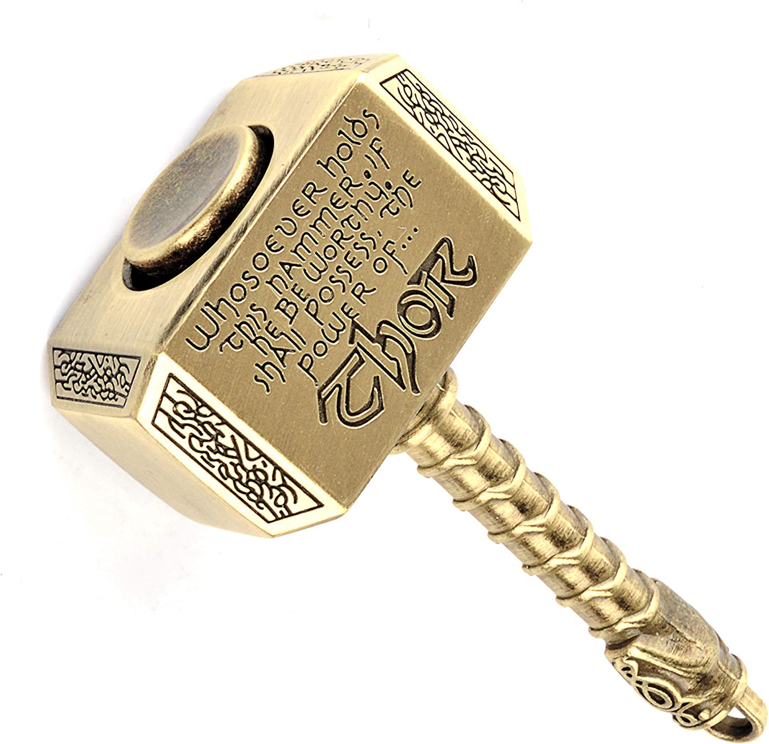 Pressure Relief Metal Sensory Fidget Spinner Toy for Kids and Adults Thor's Hammer Design