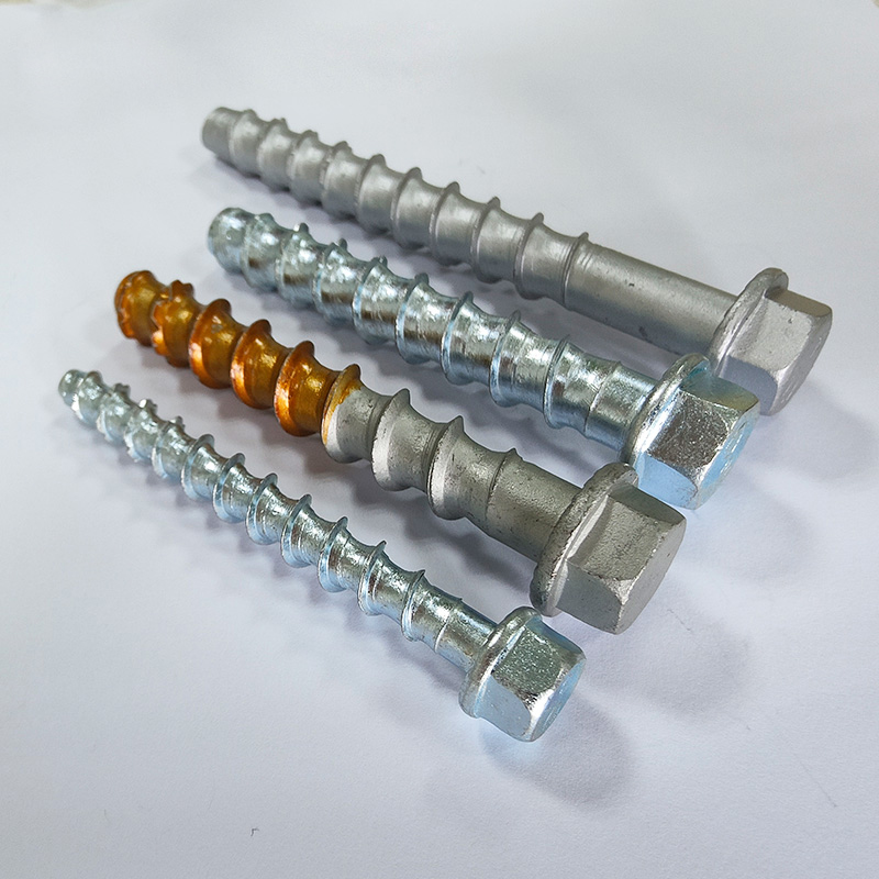 Large mechanical Dacromet 110B Hot Dip Galvanizing Serrated Hex Flange Head Concrete Screw Anchor