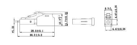 Plug type doped Fiber Optic Singlemode 5dB LC Attenuator 1