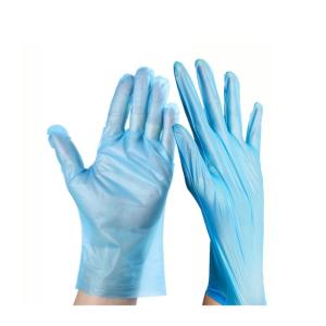 China Kitchen Household Disposable Blue Vinyl Gloves Food Grade wholesale