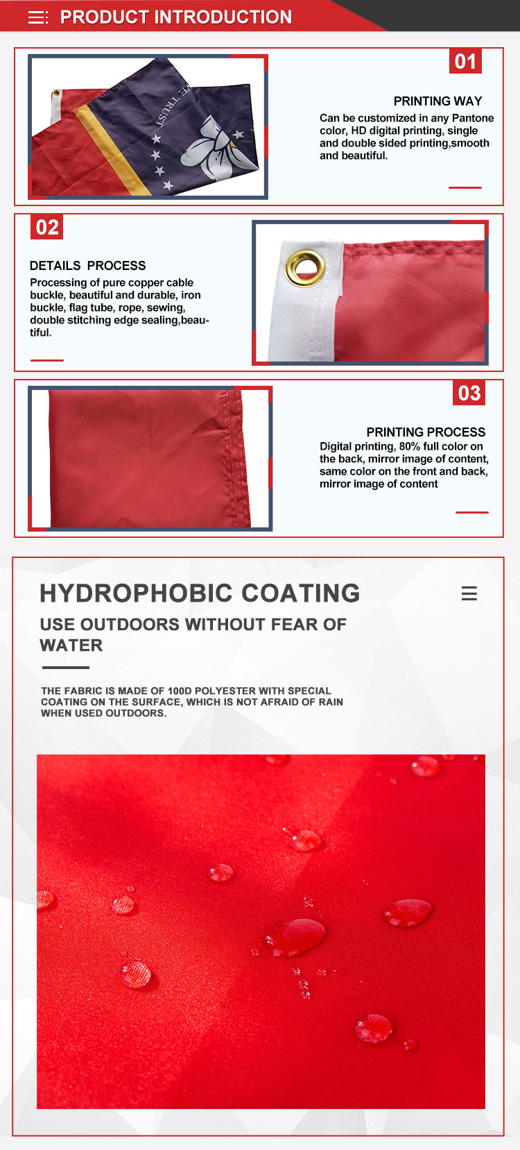 Promotion Outdoor Country Flags 60*90cm 100D Polyester material