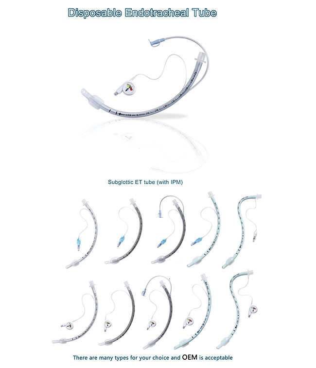 Disposable Reinfored Suction Endotracheal Tube PVC ET Tube Airway Oral Endotracheal Intubation With Cuff Marker