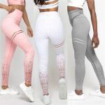 Womens High Waisted Gym Leggings Sequin Glitter Running Gym Stretch Sport Pants