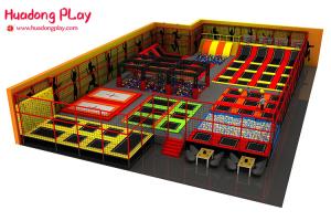 China Indoor Trampoline Park Equipment , High Jump Trampoline Gym Equipment Over 500sqm wholesale