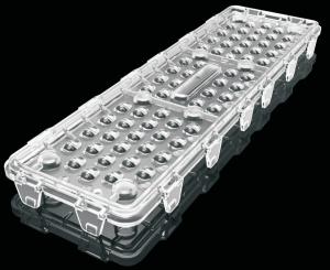 China Snap Buckle 3030 LED Light Lens 64 In 1 236x70mm For LED Light Accessories wholesale