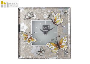 China Popular Creative Glass Table Clock , Art Deco Glass Clock OEM / ODM Available wholesale