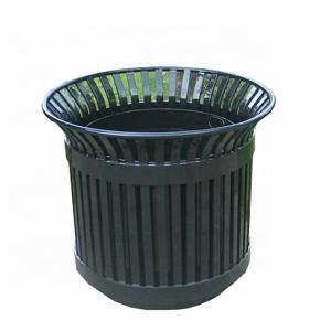 China Galvanized Steel Outdoor Large Planters , Round Flower Planters Rustproof wholesale