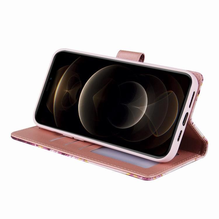 Portable Handmade Leather Cell Phone Cases Hand Strap Card Slot Holder