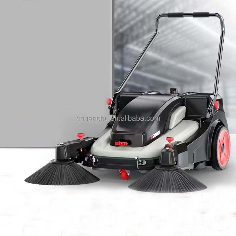 Pure Electric Energy Type Hand Push Multi-Function Power Tiller Cleaning Machine Home Floor Scrubber Sweeper