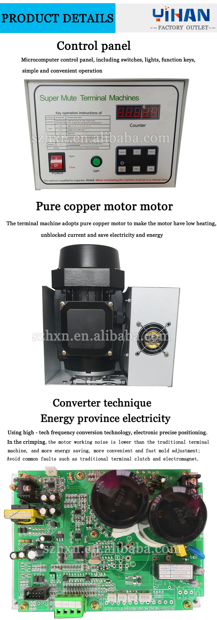 Ultra-quiet 2.0Ton Terminal Crimping Machine Made in Wire Range 0.1-4.5mm2 AWG11-AWG32