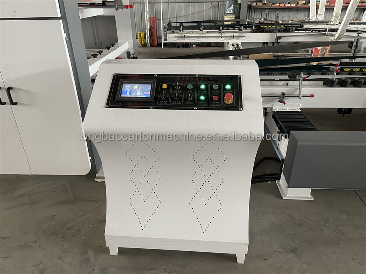 Corrugated Packaging Cartons Automatic Folder Gluer And Stitcher Bundling Machine