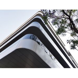 3D Curved Glass Curtain Wall Metal Aluminium Building Facade Waterproof