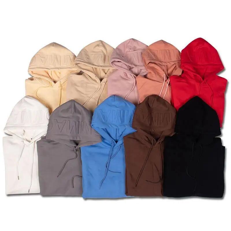 Hot Sell Heavyweight Hoodie Jogger Custom Logo Embossing Hood Sweatshirt Hoodies for Men Custom