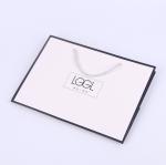 White Coated Kraft Paper Shopping Bags 300G Custom Cardboard Bags