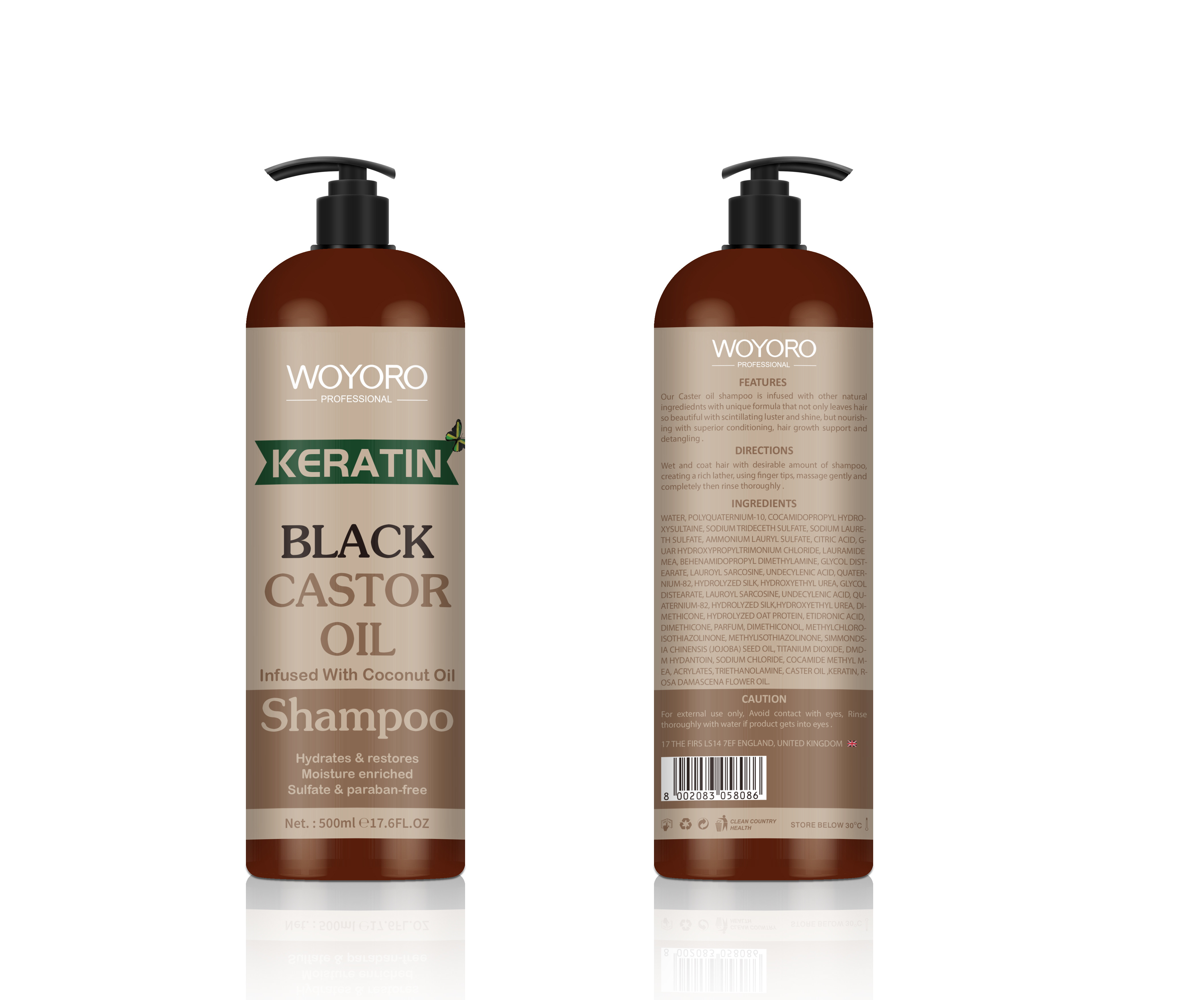 Hair Nourishing Shampoo With Black Castor Oil Use For All Type Hair Damage Wavy Hair