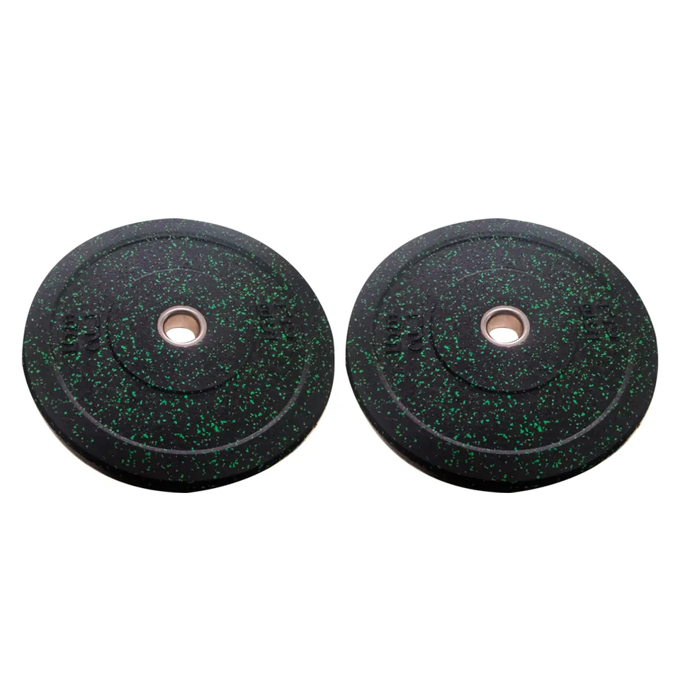 Multi Color Weight Lifting Barbell With Particle Point Disc Rubber Bumper