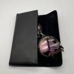 Black Fashionable Vogue Customized Logo Soft Leather Spectacle Velvet Pouch