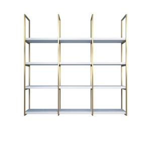 China Gold Stainless Steel Shelf Rack Commercial Shop Bags Display Use wholesale