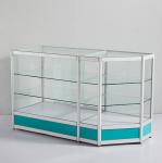 Blue Pharmacy Display Shelves , Multi Layer Pharmacy Cabinet Design With Lock