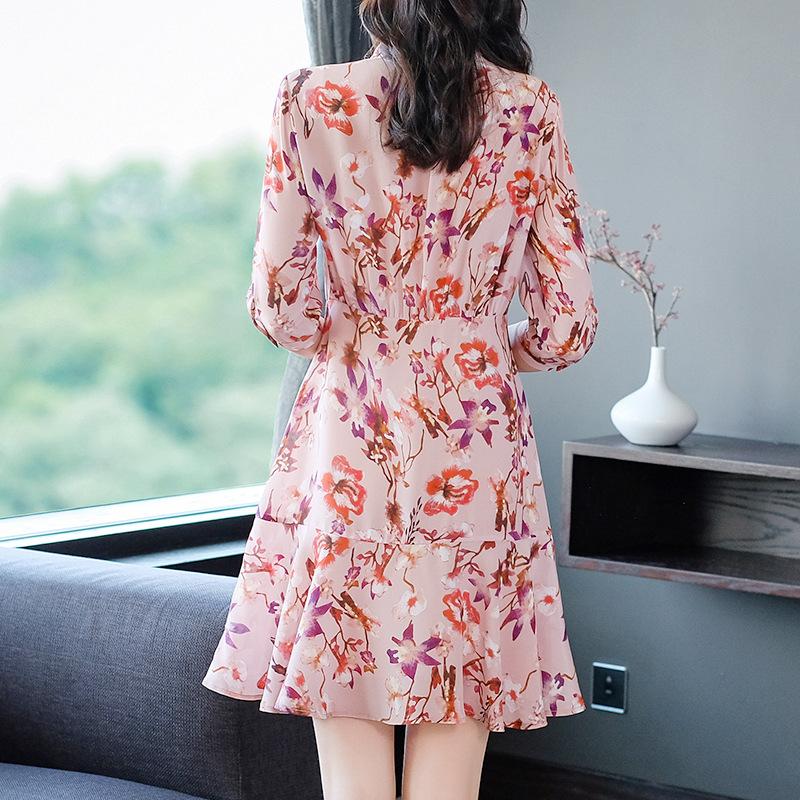 Pleated Flower Mulberry Silk Pajamas , OEM A Line Plus Size Silk Nightie