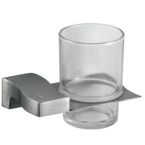 China 0.46kg Bathroom Tumbler Holders Single Toothbrush Holder Satin Brushed wholesale