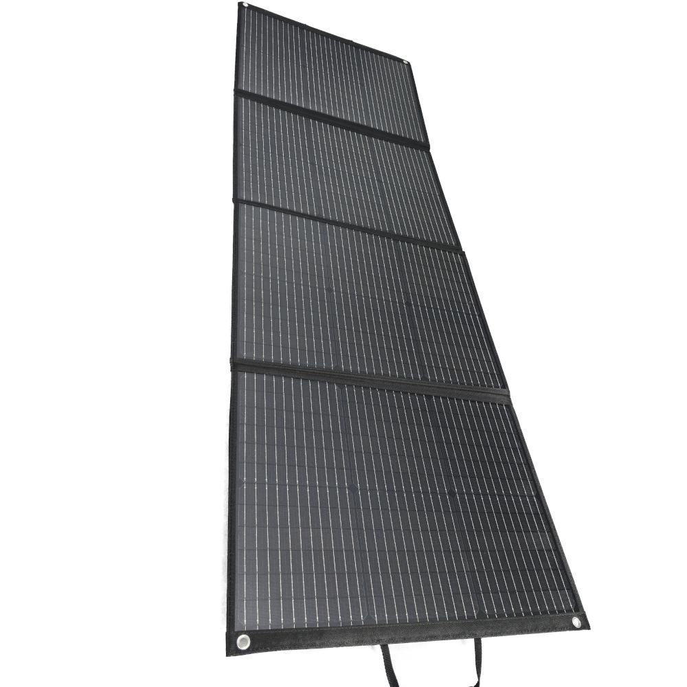 Black Solar Folding Bag With Short Circuit Current Of 13.3A And Waterproof Functionality